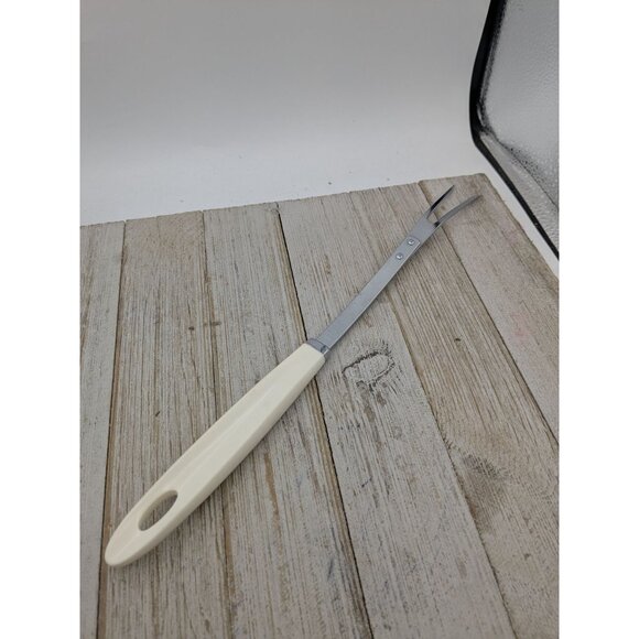 Vintage Androck Heart Handle Stainless Steel Meat Fork 12" - Picture 4 of 8